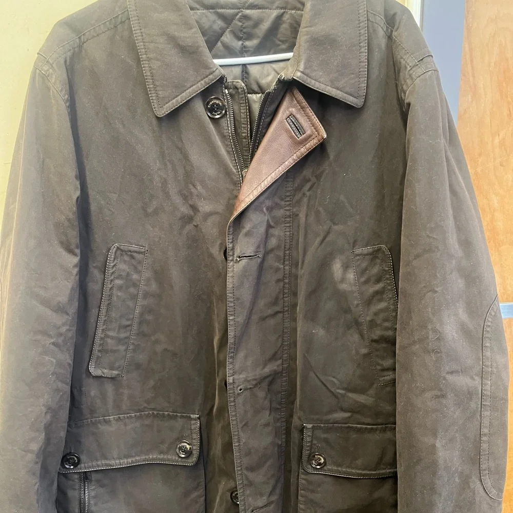 Ermenegildo Zegna vintage Brown Military Field Jacket with Quilted Liner - Picture 16 of 16